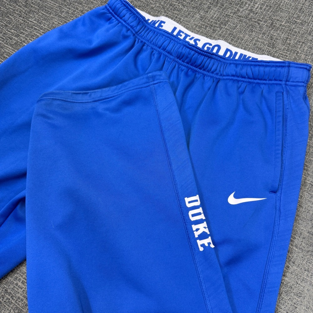 Duke Blue Devils Nike Sweatpants Mens XXL Blue Therma-Fit Fleece Basketball